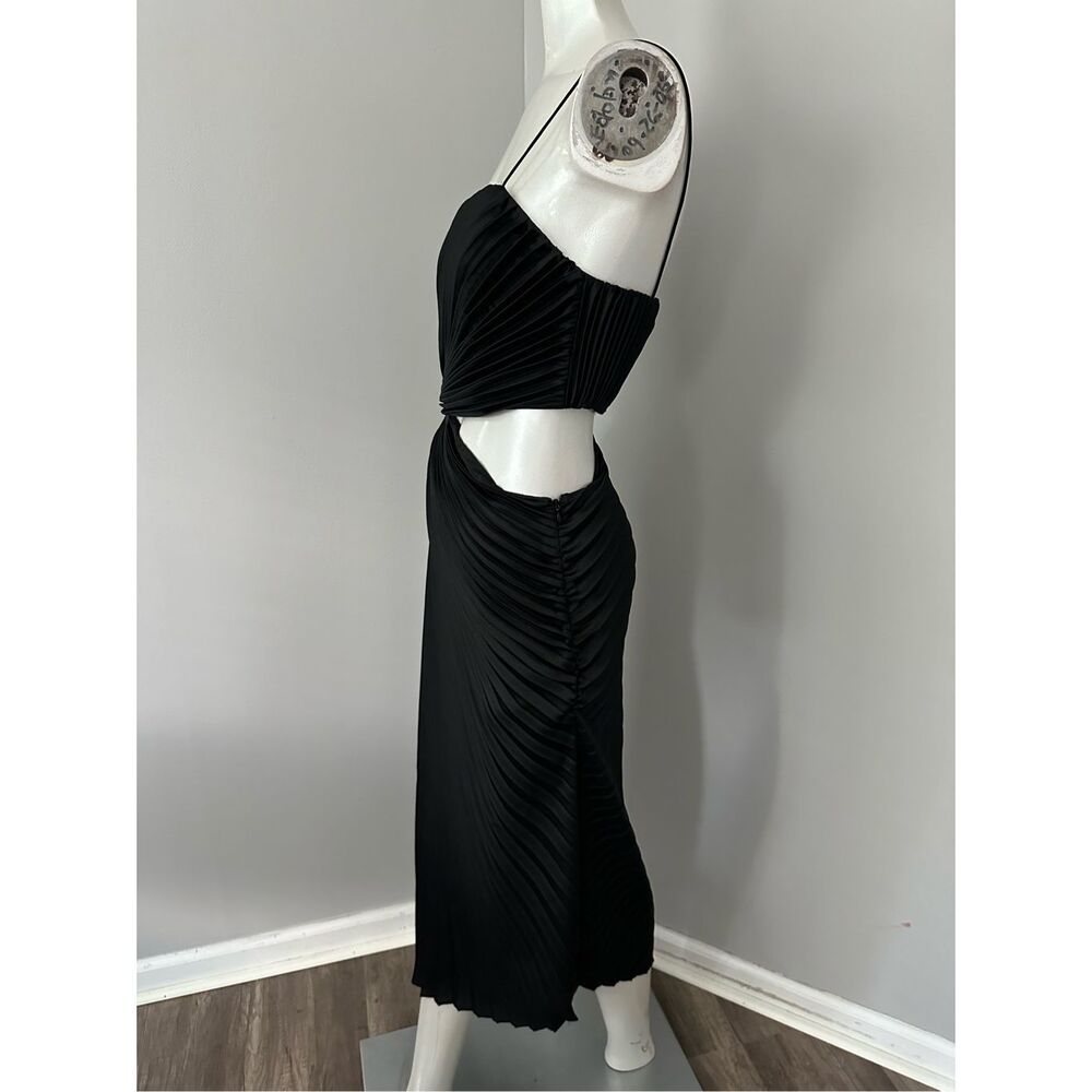 NWT Alice + Olivia Fayeth Pleated Cut-Out Midi-Dress $595 - Picture 7 of 11